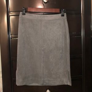 Loft suede gray skirt